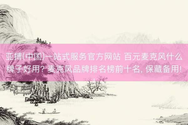 亚搏(中国)一站式服务官方网站 百元麦克风什么牌子好用? 麦克风品牌排名榜前十名， 保藏备用!