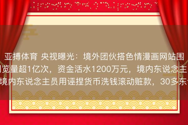 亚搏体育 央视曝光：境外团伙搭色情漫画网站围猎中国青少年，网站浏览量超1亿次，资金活水1200万元，境内东说念主员用诬捏货币洗钱滚动赃款，30多东说念主被握